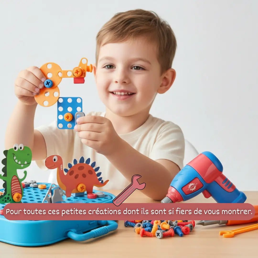 Bloomommy BricoKids™ Kit d'Outils Portable pour Petits Bricoleurs